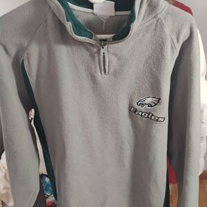 NFL Gray and Green Eagles Hoodie